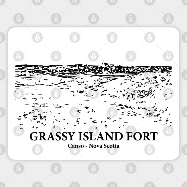 Grassy Island Fort - Canso NS Magnet by Lakeric